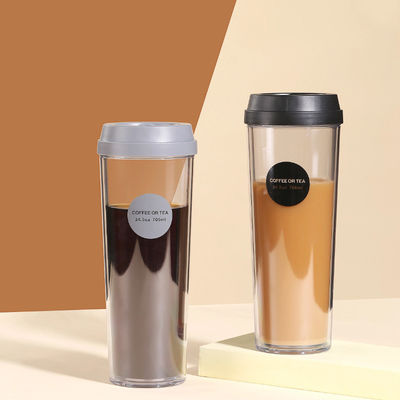 320ml/420ml/520ml/700ml Plastic Bottle Double-wall Thermal Insulation Water Cup 4 Sizes