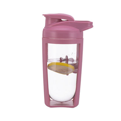 Gym Protein Shaker Bottle 650ml Durable Clear Plastic with Custom Logo and Stirring Ball