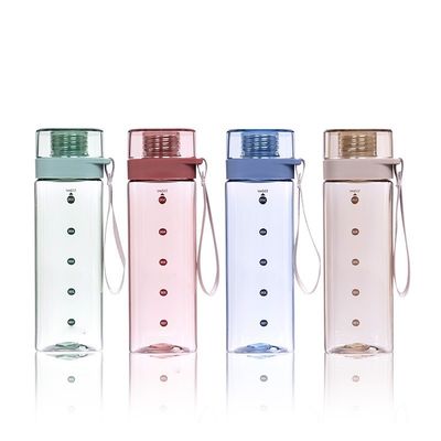 Direct Drinking Square Shaped Water Bottle with Custom Logo and Multiple Color Choices