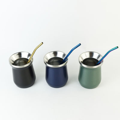304 Stainless Steel Double Walled Coffee Mug with Custom Logo Insulated Yerba Mate Cup