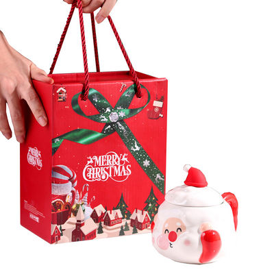 Custom Christmas Nordic Ceramic Coffee Mugs 400Ml Capacity with Santa Claus Design