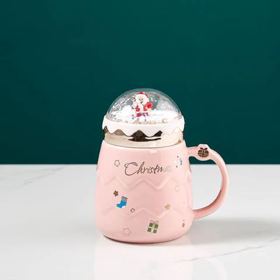2024 Pretty Christmas Snowball Ceramic Mug Gift Set with All Accessories and Cute Mug