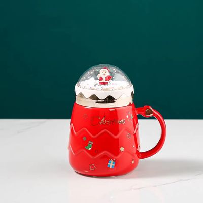 2024 Pretty Christmas Snowball Ceramic Mug Gift Set with All Accessories and Cute Mug