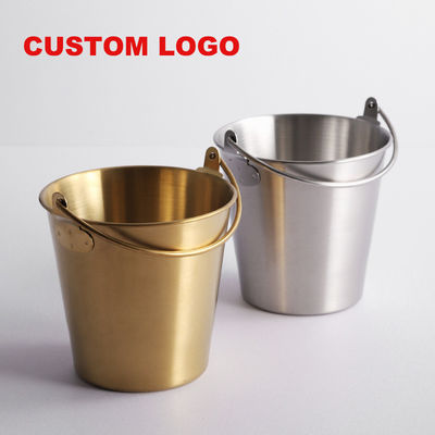 Metal Ice Bucket 1L Beer Champagne Bucket With Handle for Snack and Fried Chicken