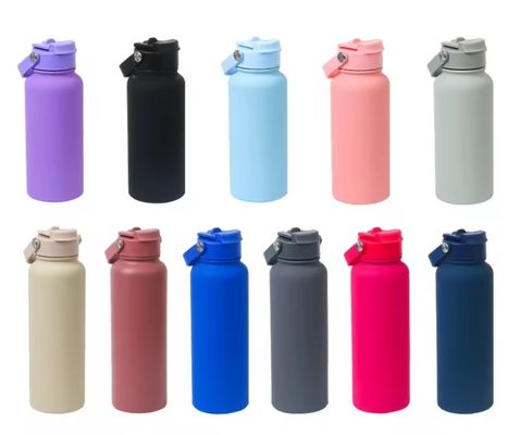 Insulated Vacuum Double Walled Stainless Steel Tumbler Cups with Lids and Handle 1 Piece