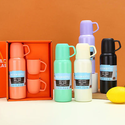 Business Three-lid Stainless Vacuum Water Cup Gift Set Applicable to All Situations