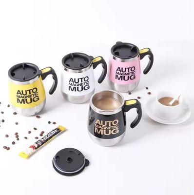 Convenient Portable Electric Stirring Coffee Milk Bottle 450ml Stainless Steel Tumbler