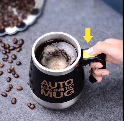 Convenient Portable Electric Stirring Coffee Milk Bottle 450ml Stainless Steel Tumbler