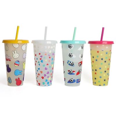 Customizable Gift Mug 24oz Cold Plastic Cup with Modern Design and Customized Logo