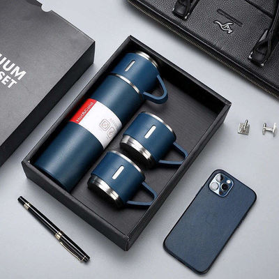500ml Business Gift Stainless Steel Vacuum Flask Coffee Tumbler Water Bottle Cup Set