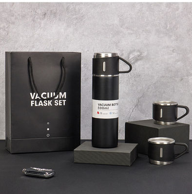 500ml Business Gift Stainless Steel Vacuum Flask Coffee Tumbler Water Bottle Cup Set