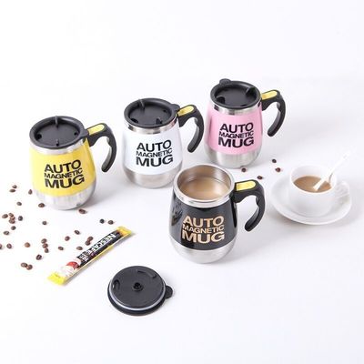 1 Piece Double Insulated Self Stirring Mug Electric Lazy Automatic Mixing Stainless Steel Travel Coffee Mug