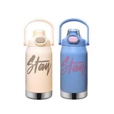 Super Newest Style Children Cute Cartoon Vacuum Flasks Kids Insulated Flask Thermal Water Bottle with Straw