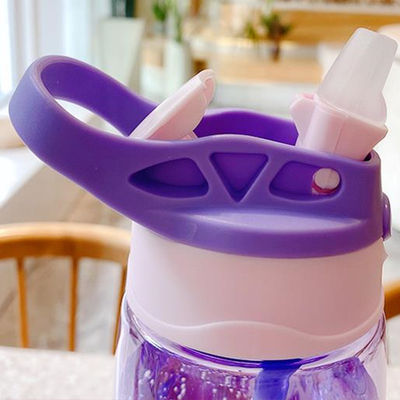 Anti-Corrosion Coated Plastic Baby Drinking Water Bottles with Custom Logo and Straws