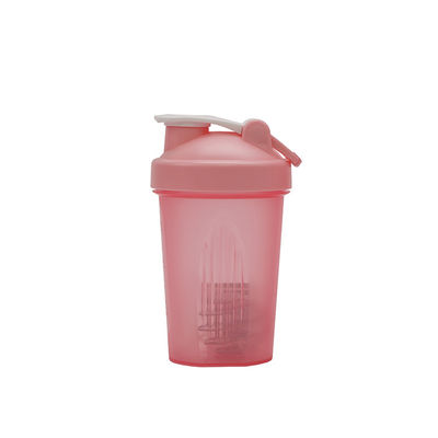 400ML Plastic Protein Powder Milkshake Cup with Scale Stainless Steel Ball Mixing Gym Water Cup