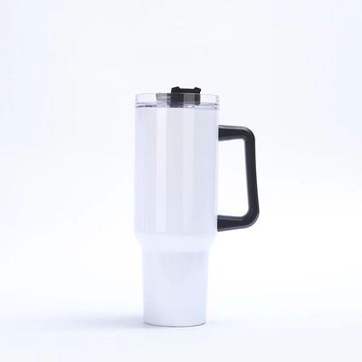 HANDGRIP 40oz Tumbler With Straw Lid and Handle Stainless Steel Reusable Tumbler for Colorful Car Cups