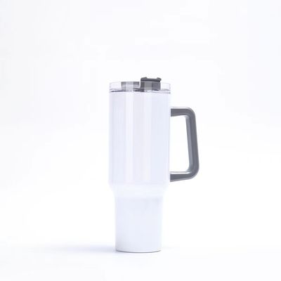 HANDGRIP 40oz Tumbler With Straw Lid and Handle Stainless Steel Reusable Tumbler for Colorful Car Cups