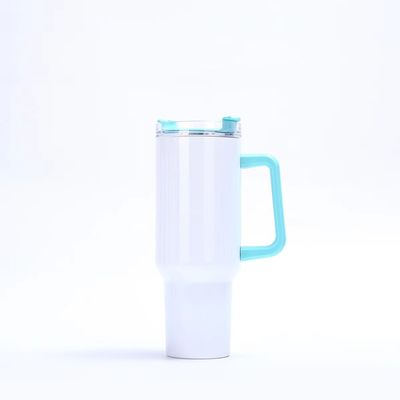 HANDGRIP 40oz Tumbler With Straw Lid and Handle Stainless Steel Reusable Tumbler for Colorful Car Cups