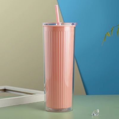 24oz Eco-friendly Colorful Plastic Acrylic Water Bottles Double Wall Tumbler Cups