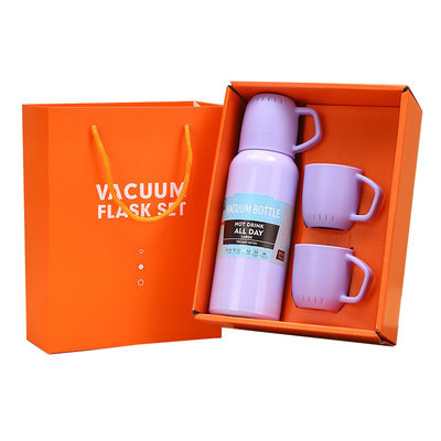 Custom Business Gift Set 550ml Stainless Steel Vacuum Insulated Bottle with 3 Lids