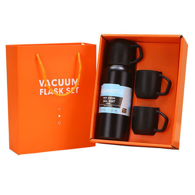 Custom Business Gift Set 550ml Stainless Steel Vacuum Insulated Bottle with 3 Lids