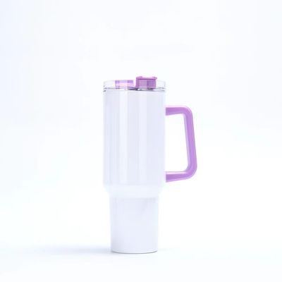 40oz Tumbler With Handle And Straw Lid Stainless Steel Tumblers Color Car Cups For Work