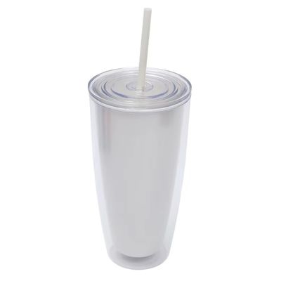 TOUR Applicable Adults 24oz BPA Free Double Wall Plastic Tumbler with Straw and Lid