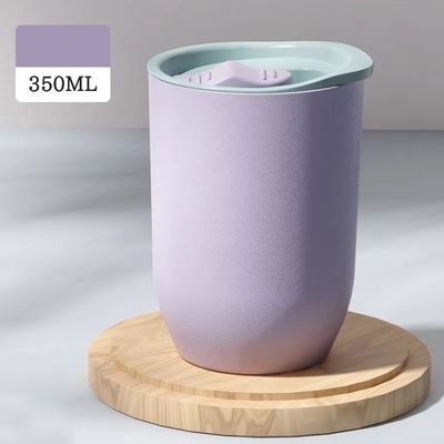 12oz Eco-friendly AS Plastic Coffee Mug Cups for Modern Design Accessories With Straw