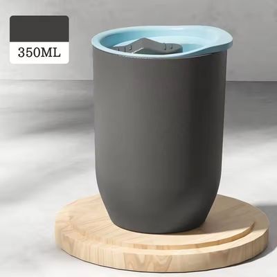 12oz Eco-friendly AS Plastic Coffee Mug Cups for Modern Design Accessories With Straw