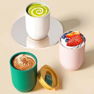 12oz Eco-friendly AS Plastic Coffee Mug Cups for Modern Design Accessories With Straw