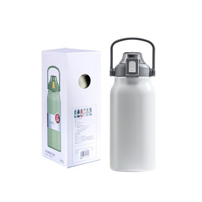 Custom Stainless Steel Water Bottle with Straw Handle Lid Inner 316 and Outer 304