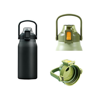 Custom Stainless Steel Water Bottle with Straw Handle Lid Inner 316 and Outer 304