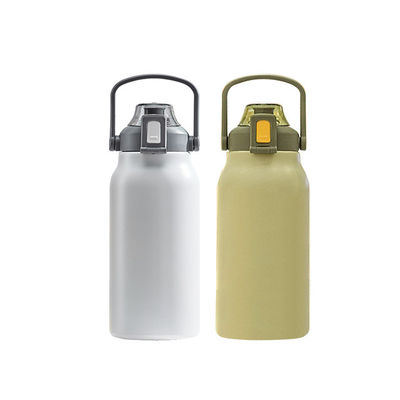 Custom Stainless Steel Water Bottle with Straw Handle Lid Inner 316 and Outer 304