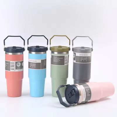 20oz 30oz Stainless Steel Vacuum Insulated Tumbler With Handle Lid for Office/Car/Home