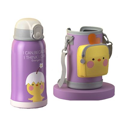 Stainless Steel 550ml Custom Logo Bounce Straw Lid Thermos Cup for Student Camping