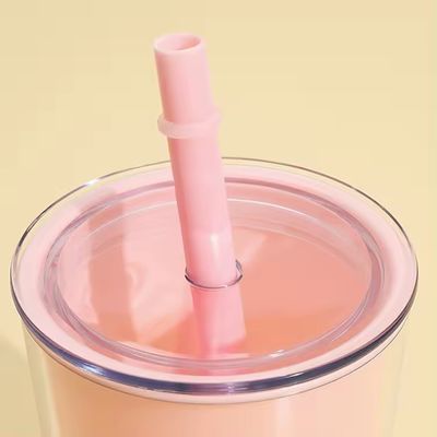 Straw Cup Custom Double Wall Plastic Water Bottle With Straw for Large Capacity Beverages