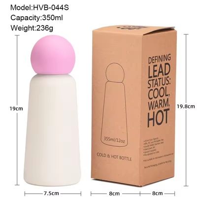 304 Stainless Steel Thermos Cup with 350ml Capacity and Double Wall Vacuum Insulation