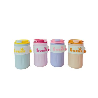304 Stainless Steel Water Bottle With Lid 420ml Portable Creative Cute Straight Drink