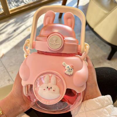Functional BPA Free Rabbit Water Bottle for Children's School and Home Activities