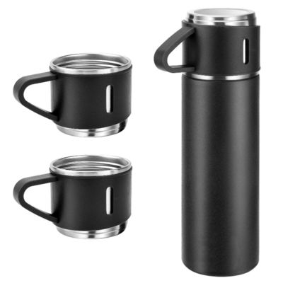 Custom Logo 500ml Stainless Steel Thermos Flask Water Bottle Business Cup With 3 LIDS