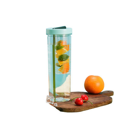 Custom Logo Plastic Water Bottle for Outdoor Sports Portable Straw and Large Capacity