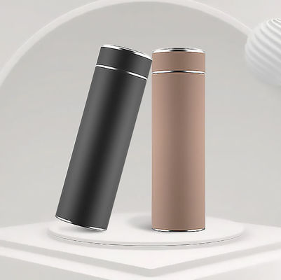 Convenient Black Smart LED Water Bottle Vacuum Insulated Mug WITH TEA INFUSER for All