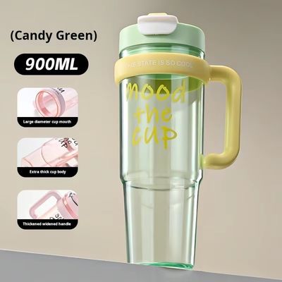 Girls' Outdoor Sports and Travel Companion 900ml Plastic Water Cup with Spray Function