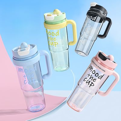 Plastic Water Cup 900ml BPA Free Spray Bottle for Girls Outdoor Sports and Travel