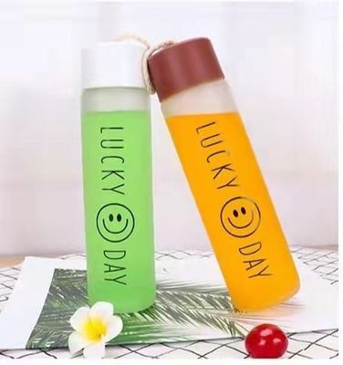 Stocked 400ml Glass Water Bottle for Hiking and Outdoor Activities Custom Made Accepted