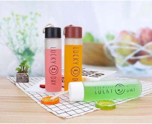 Stocked 400ml Glass Water Bottle for Hiking and Outdoor Activities Custom Made Accepted