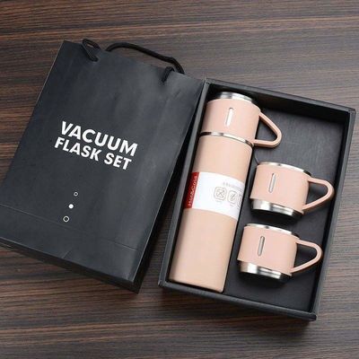 Capacity 500ml Customized Corporate Gift Set with Stainless Steel Water Bottle and Lids