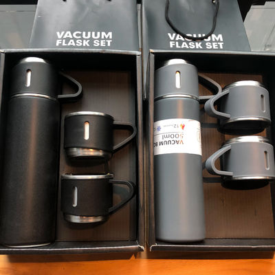 Capacity 500ml Customized Corporate Gift Set with Stainless Steel Water Bottle and Lids