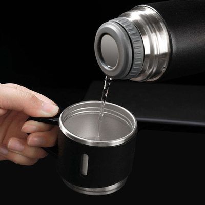 Vacuum Insulated Water Bottle Set 304 Stainless Steel Thermos Mug for Business Travel