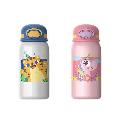 Blue Kids Stainless Steel Vacuum Double Wall Wide Mouth Sports Insulated Water Bottle